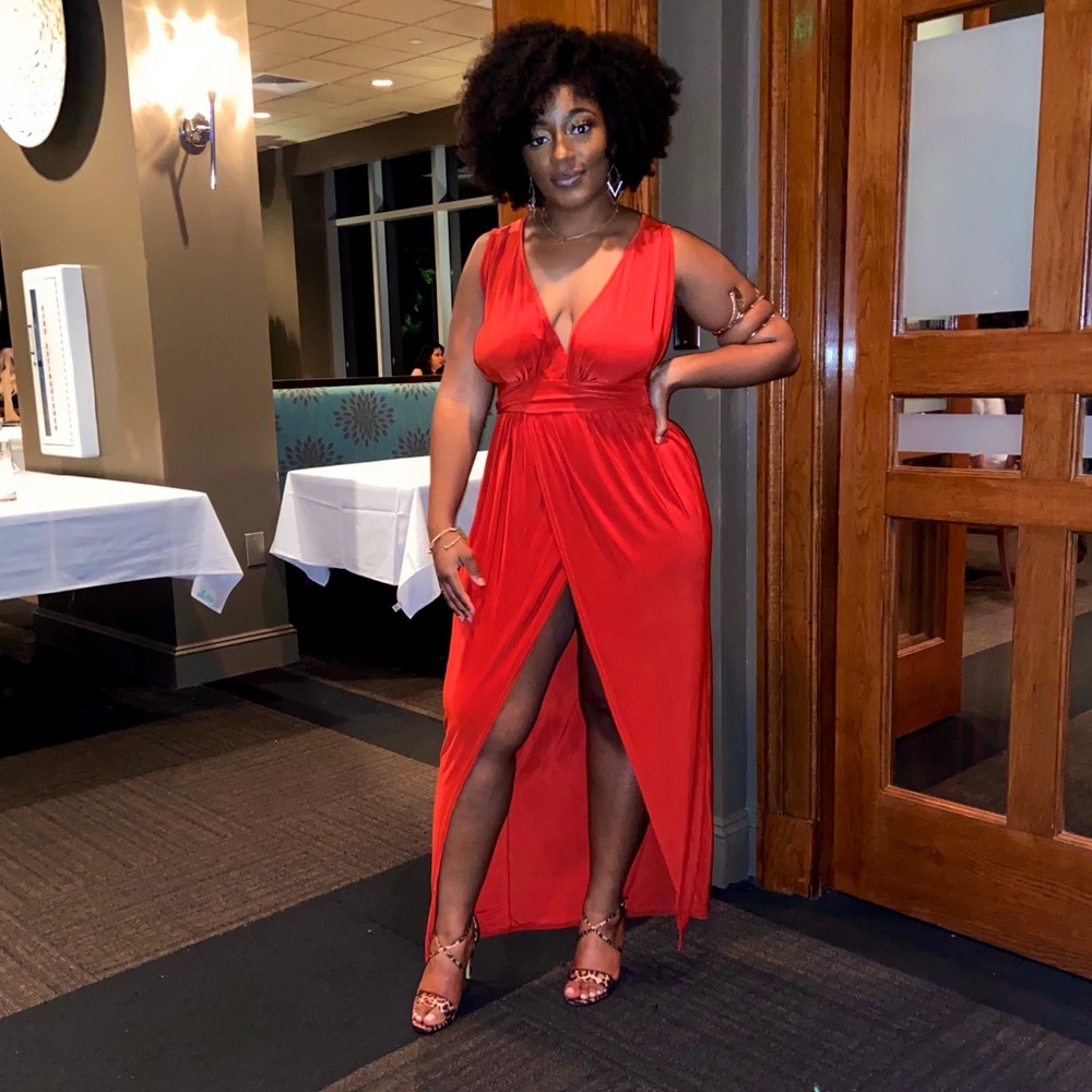 Copper Drape Dress